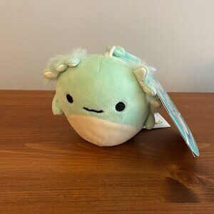 Squishmallows Anastasia Blue Teal Axolotl Clip Plush